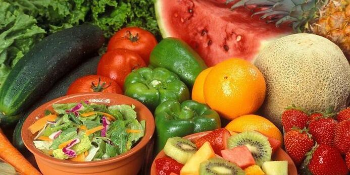 Obst und Gemüse für Gicht
